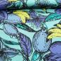 Preview: Viskose Rayon mit Baumwolle "Früchte" mint